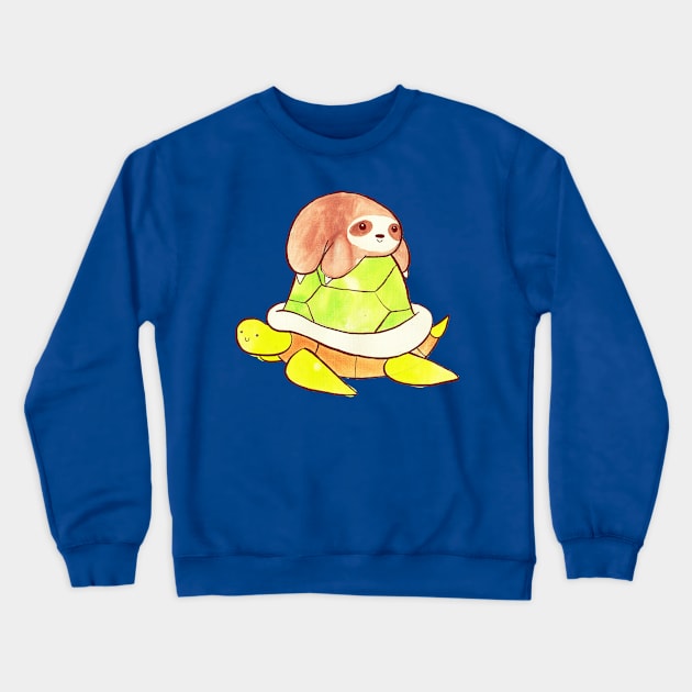 Little Sloth and Big Turtle Crewneck Sweatshirt by saradaboru